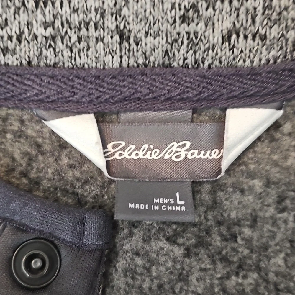 Eddie Bauer Charcoal Button-Up Cardigan